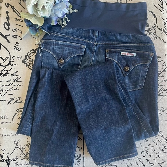 🏷️ 4/$25 Hudson x A Pea in the Pod Over Belly Straight Maternity Jeans - Picture 4 of 4
